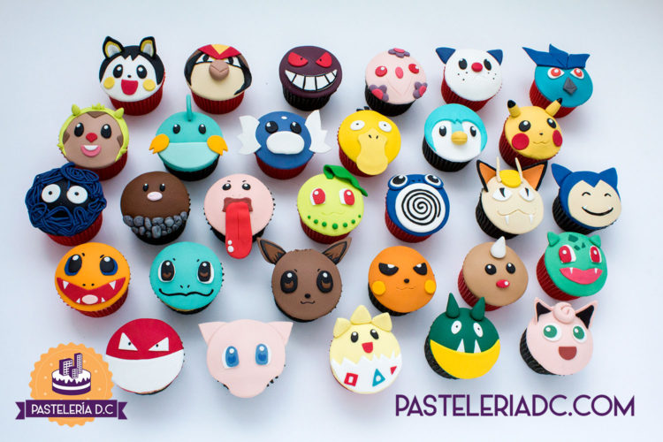 Cupcakes personalizados temáticos en Bogotá Pokemon