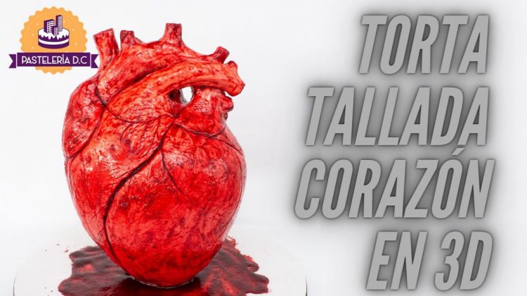 thumbnail torta corazon humano 3D