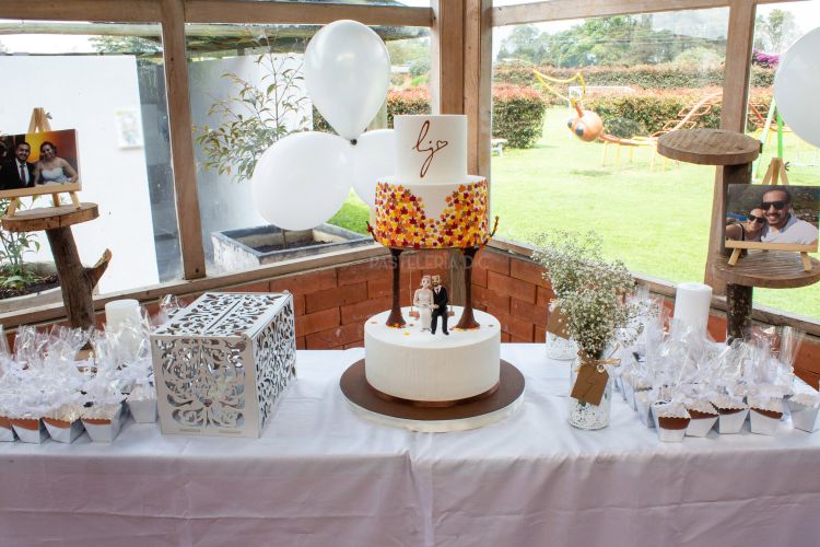 Ponqué Pastel Torta personalizada en Bogotá Arce Canadá Boda Matrimonio