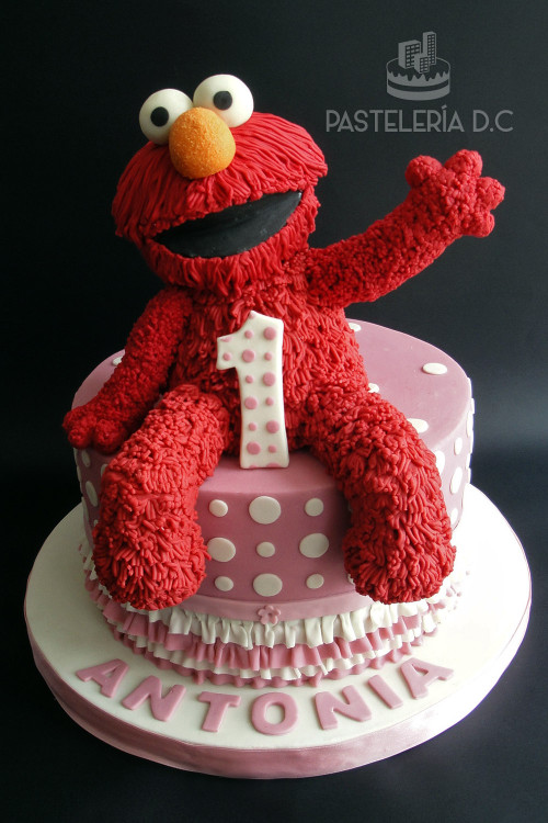 Ponqué Pastel Torta personalizada en Bogotá Elmo Plaza Sésamo