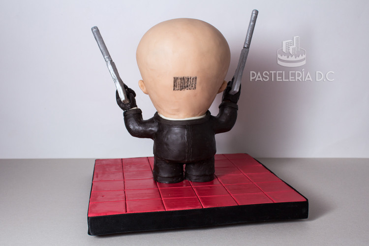 ponque pastel sculpted cake hitman agent 47