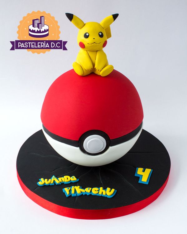 Ponqué Pastel Torta personalizada en Bogotá Pokebola Pokemon Pikachu